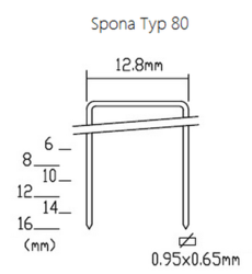 Spona Typ 80/08 - 21 600ks